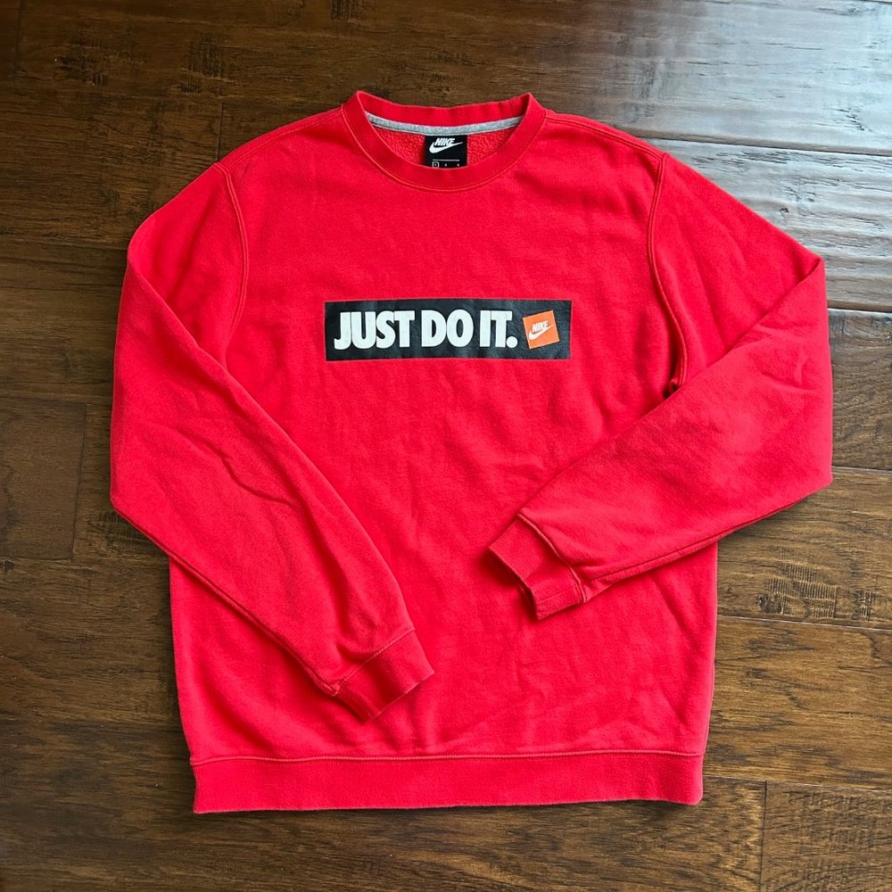 Nike red crewneck sweatshirt mens size Large L